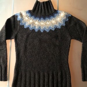 Garnet Hill Fair Isle Turtleneck Sweater